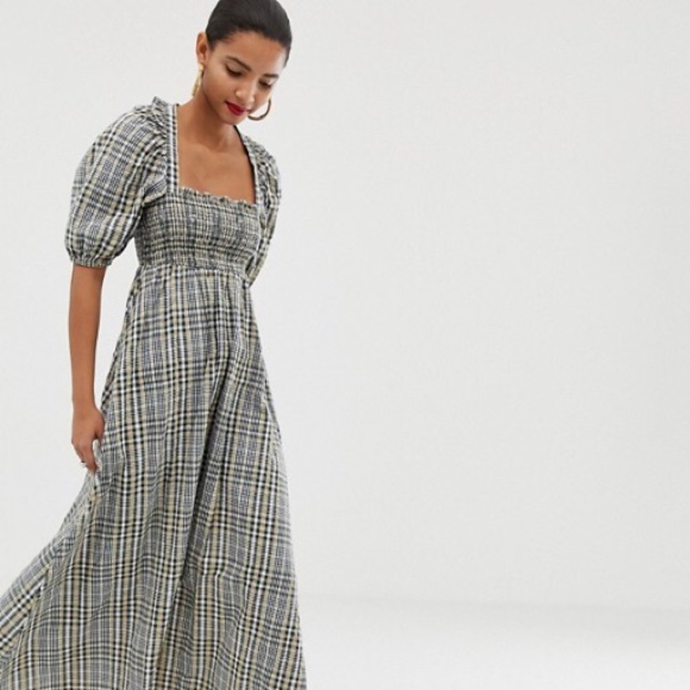 ASOS Design Shirred Bustier Prairie Dress NWT